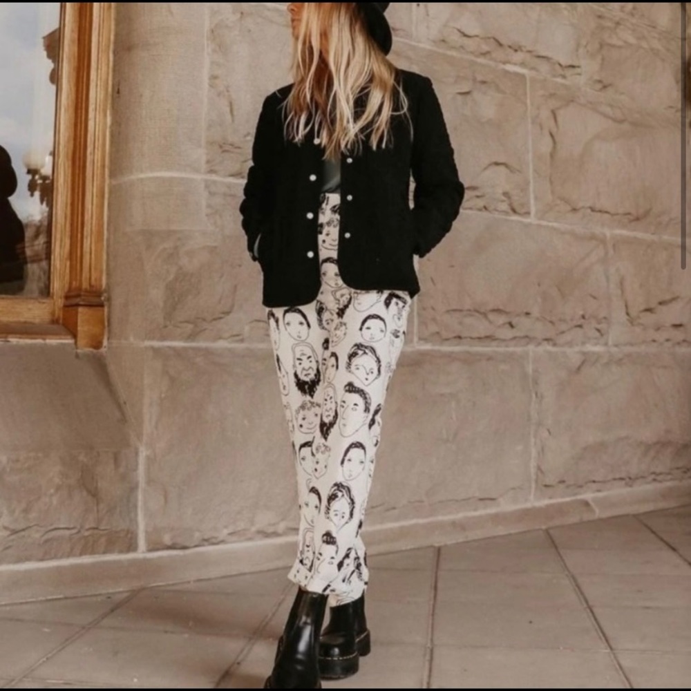Abstract Face Pants